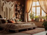 wystrój sypialni w stylu bohemy