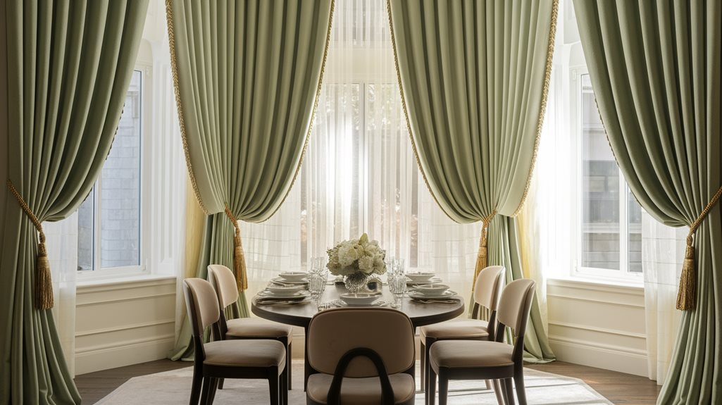 Jak dopasować zasłony i draperie do jadalni z oknem wykuszowym? Jak dopasować zasłony i draperie do jadalni z oknem wykuszowym?