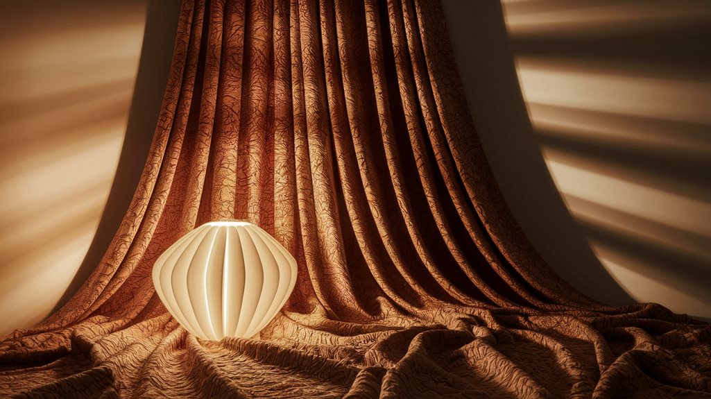 oświetlenie i elegancja tkanin