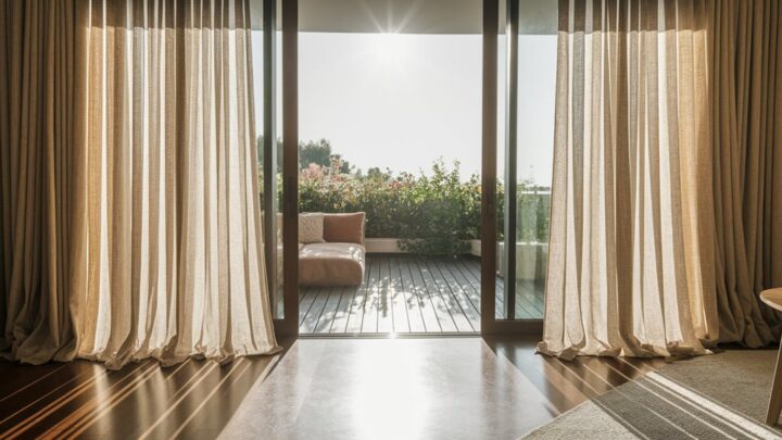 Jak wybrać nowoczesne zasłony do salonu z wyjściem na balkon?