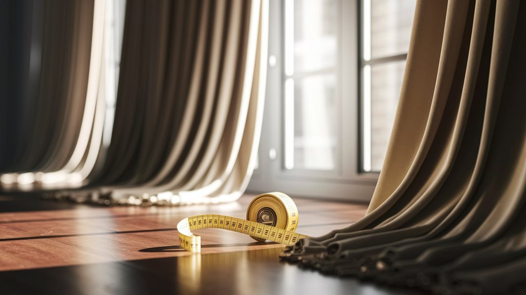 dokładny pomiar wysokości zasłon