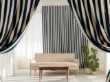 zasłony w paski style wnętrzarskie