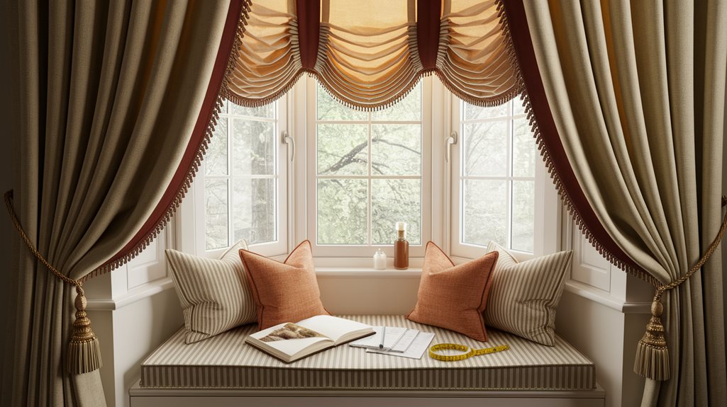 wymiary zasłon do wykusza